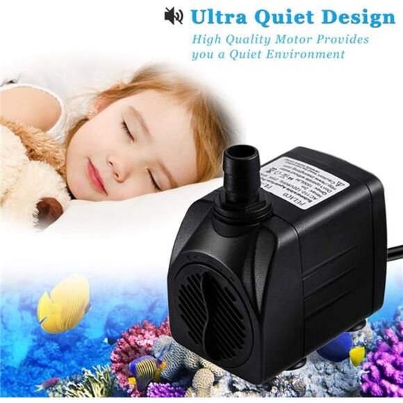 10Watt 160GPH Submersible Fountain Pump with Automatic Color Changing LED Light - Picture 3 of 7